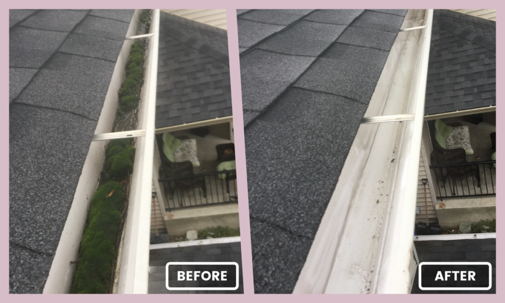 Eavestrough Before and After